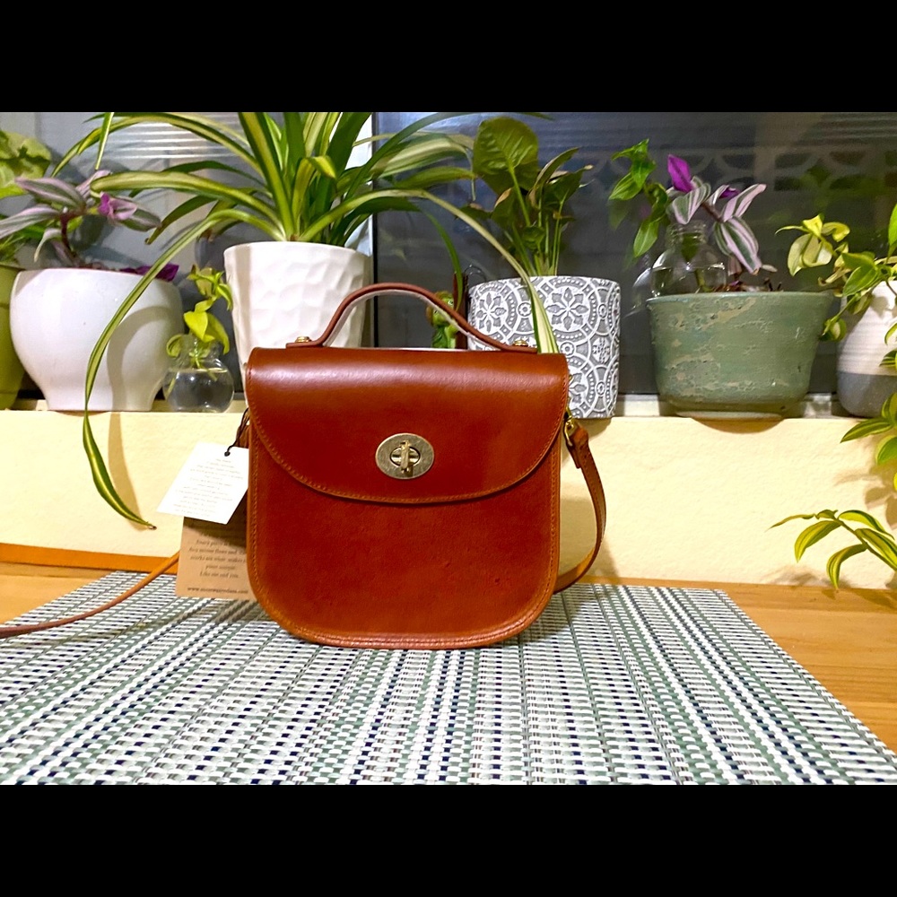 Most Wanted USA Leather Saddle Bag Nwt